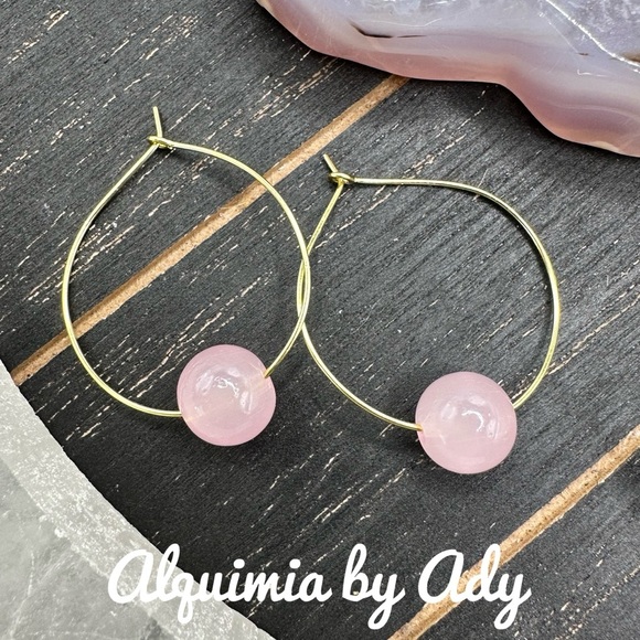 Alquimia pink quartz Earrings - Picture 1 of 1